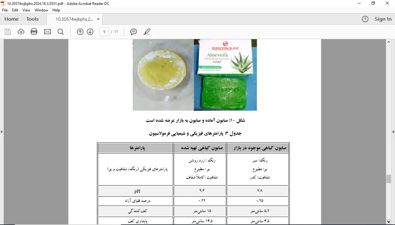 صابون حمام گیاهی : خرید و قیمت فرمولاسیون