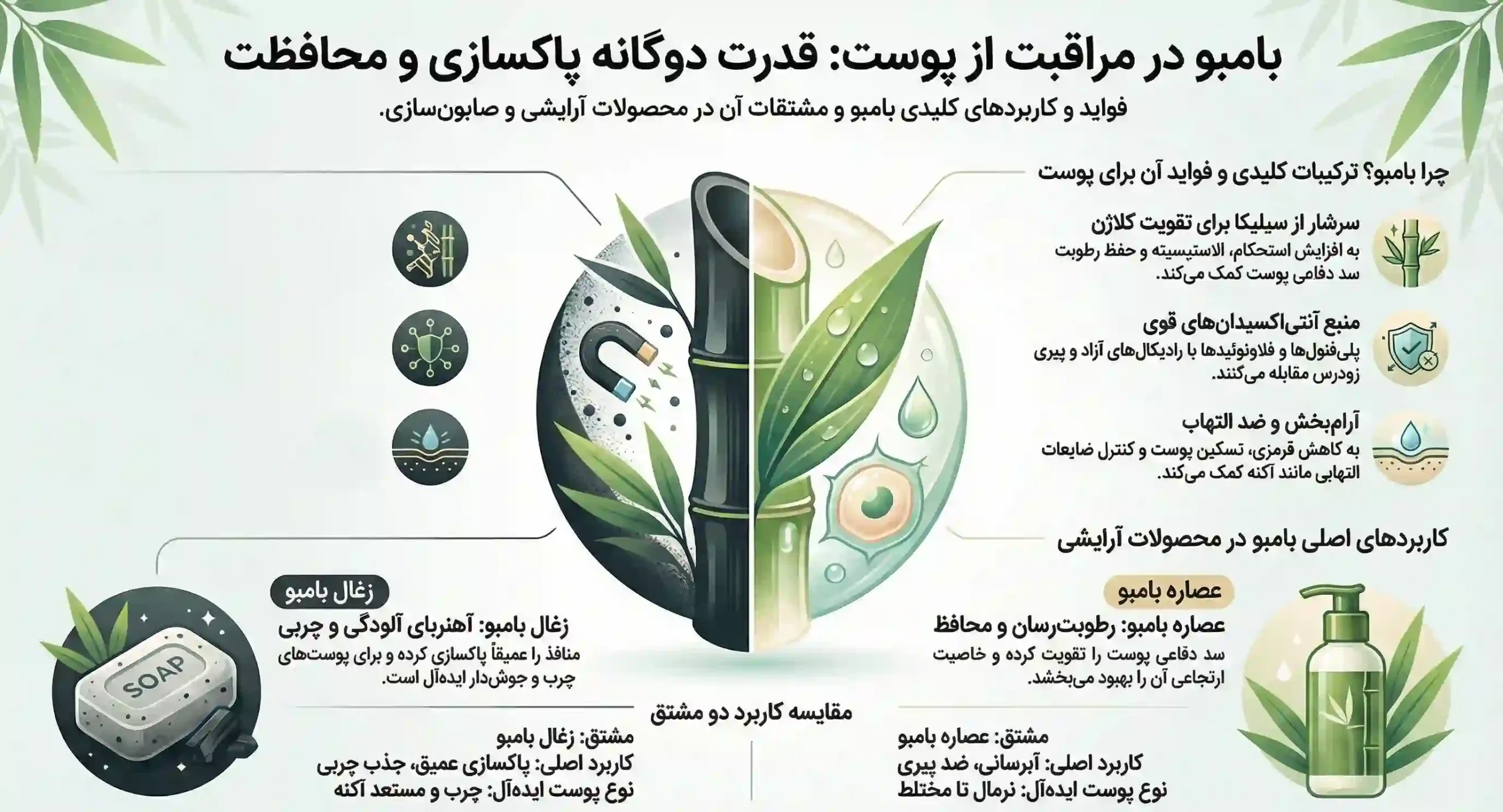 خواص بامبو در صابون سازی
