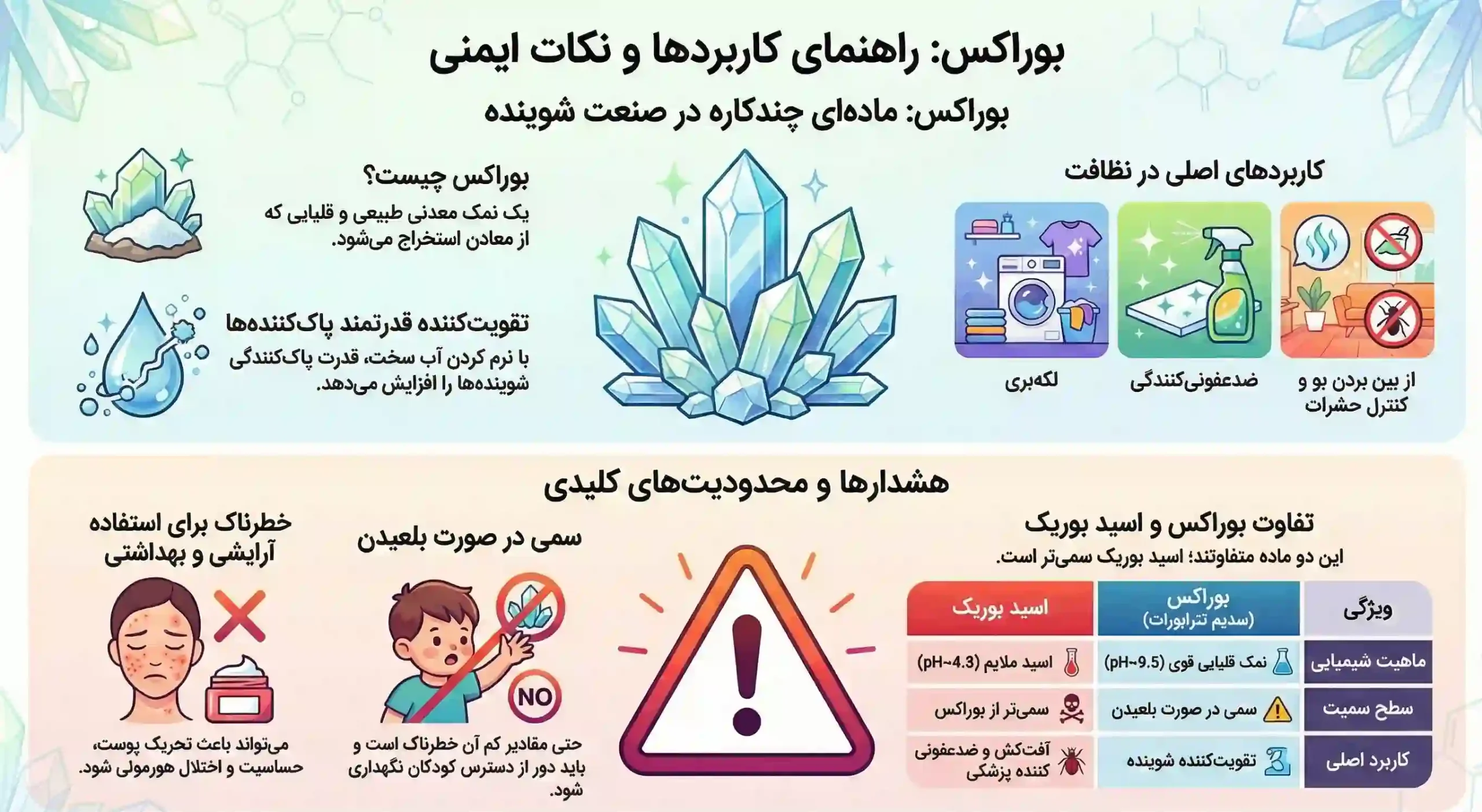 خواص بوراکس