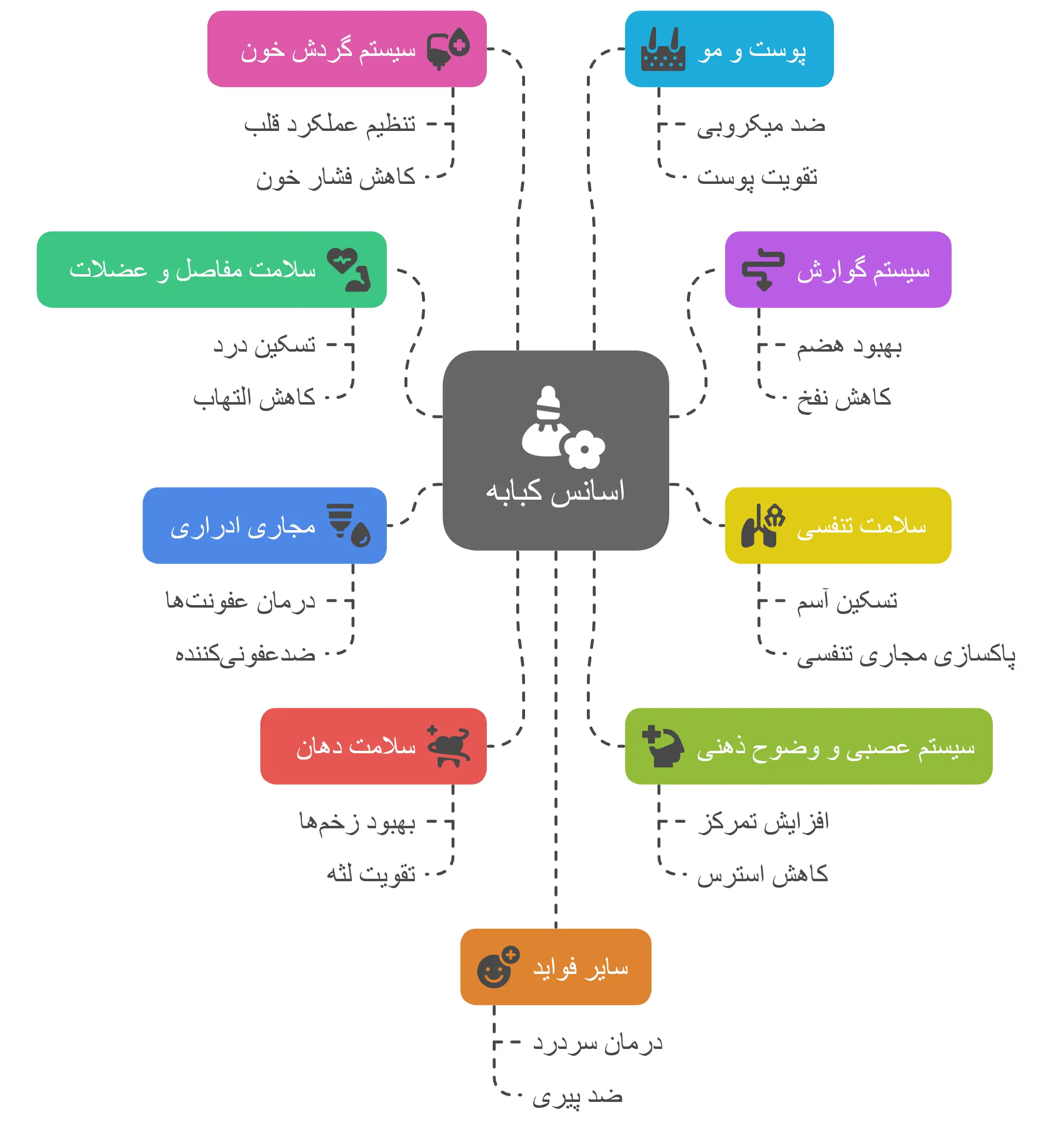 خواص درمانی و فواید سلامتی بی‌نظیر اسانس کبابه