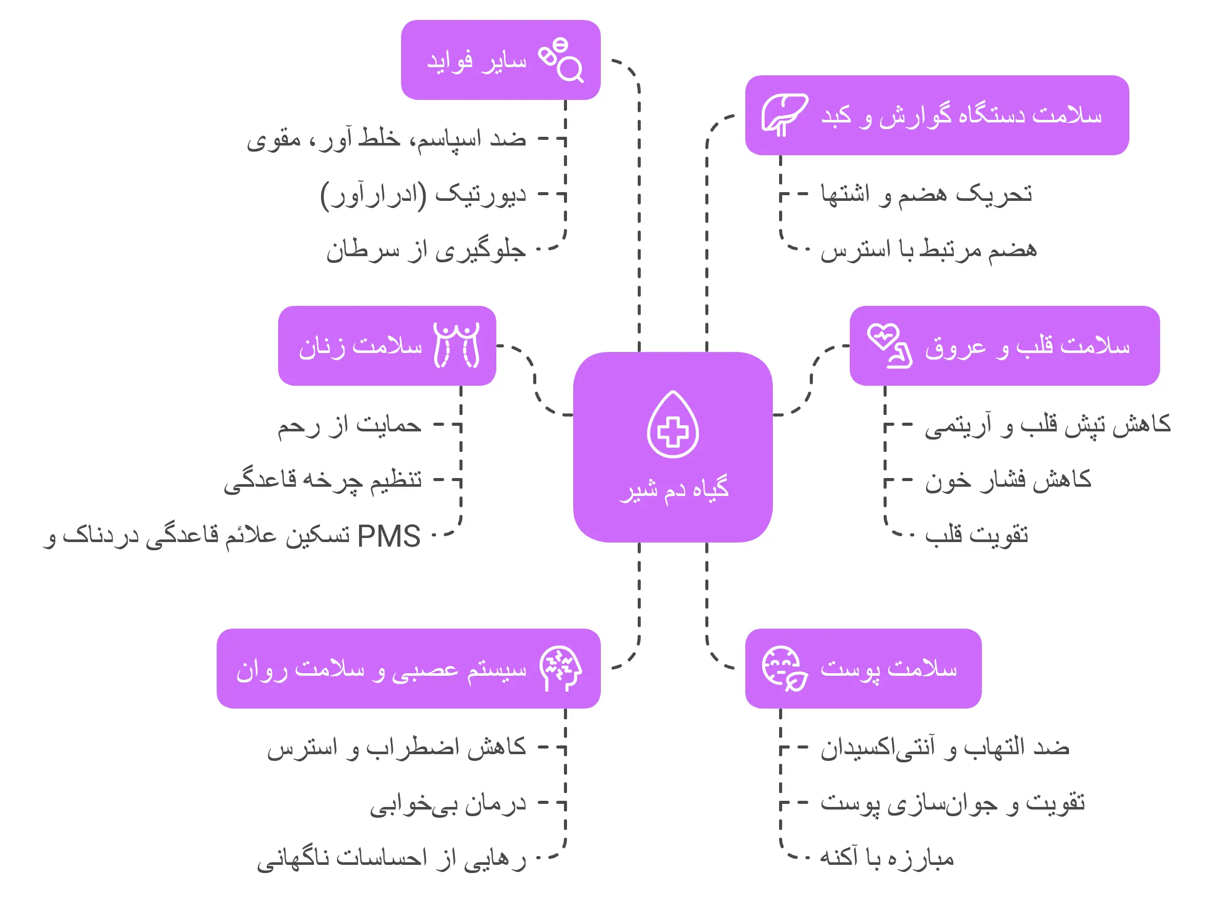 خواص دارویی گیاه دم شیر
