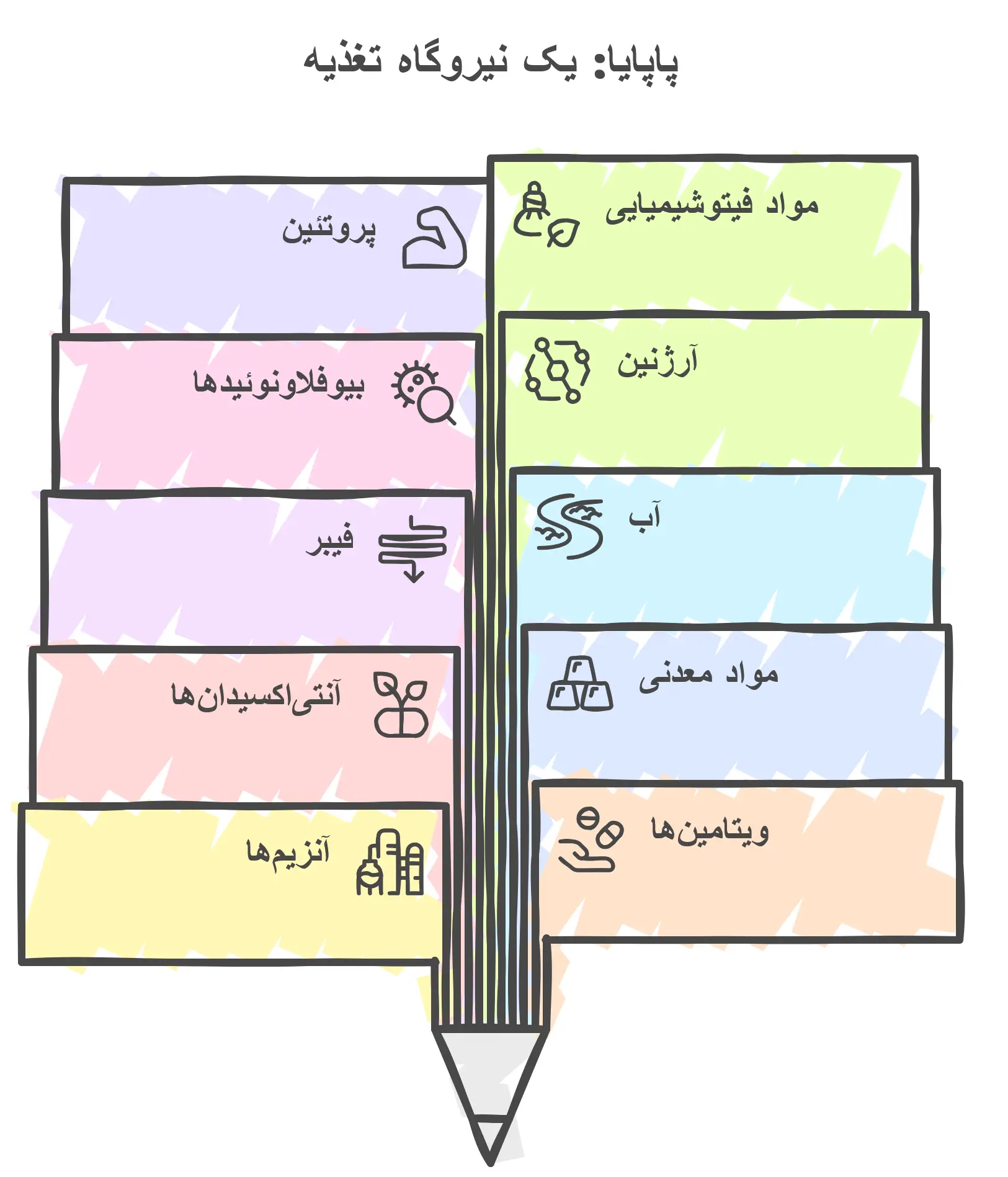 مواد مغذی میوه پاپایا