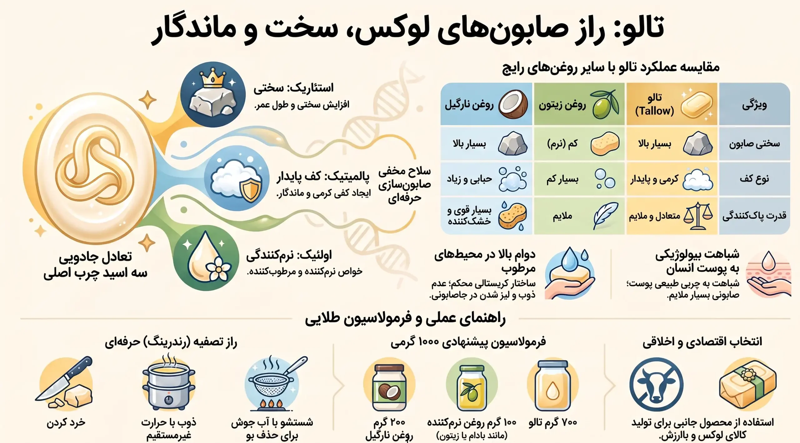 خواص تالو در صابون سازی خواص تالو در صابون سازی
