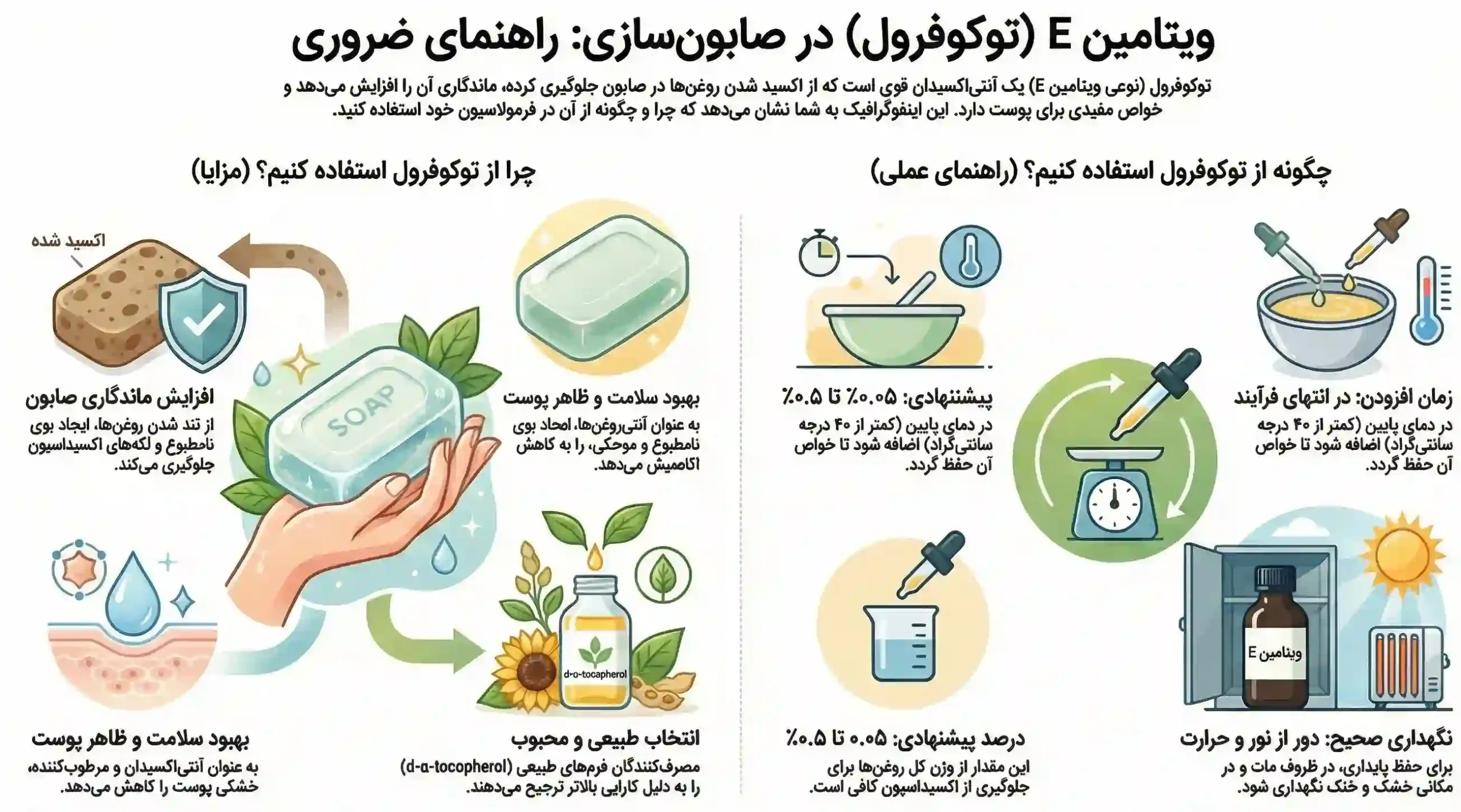توکوفرول و نقش آن در صابون‌ سازی