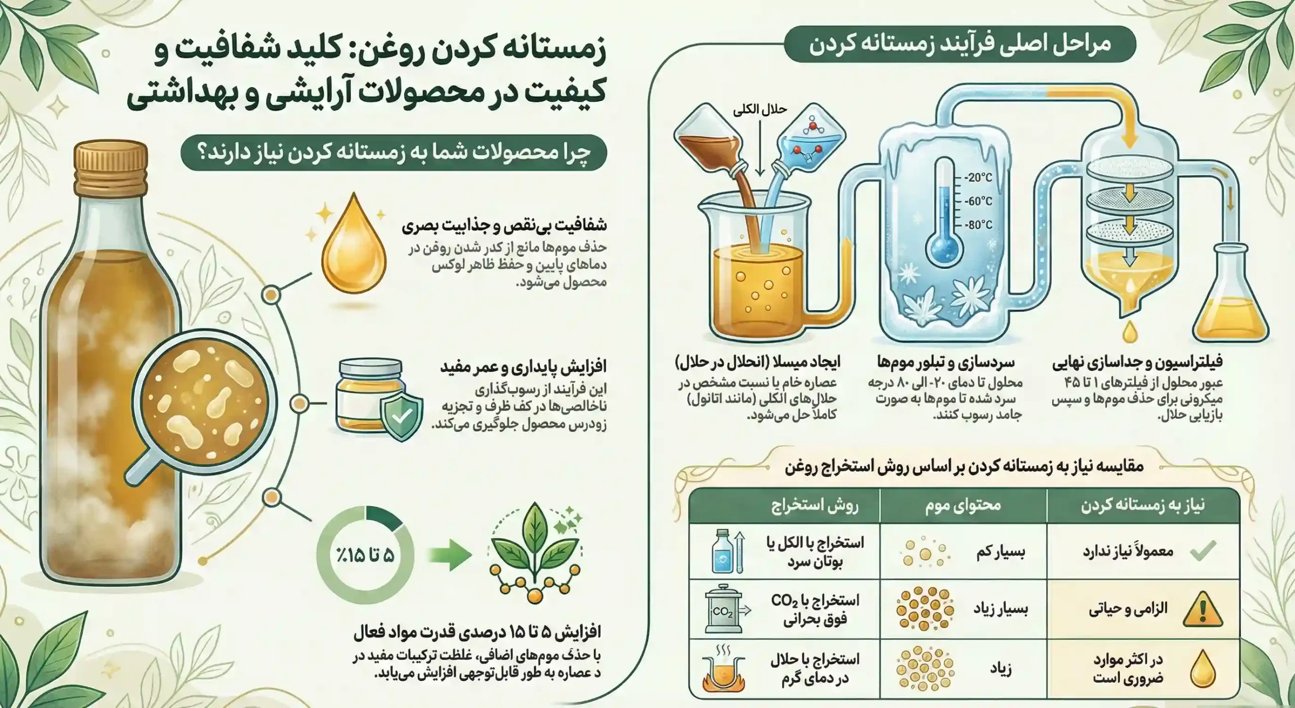 اینفوگرافیک زمستانه کردن روغن