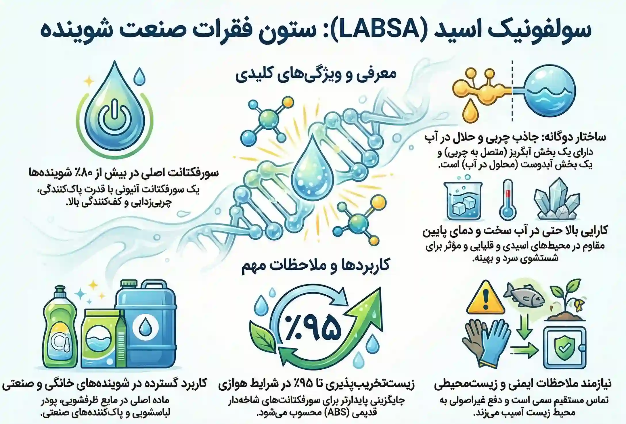 کاربردهای سولفونیک اسید در تولید شوینده ها