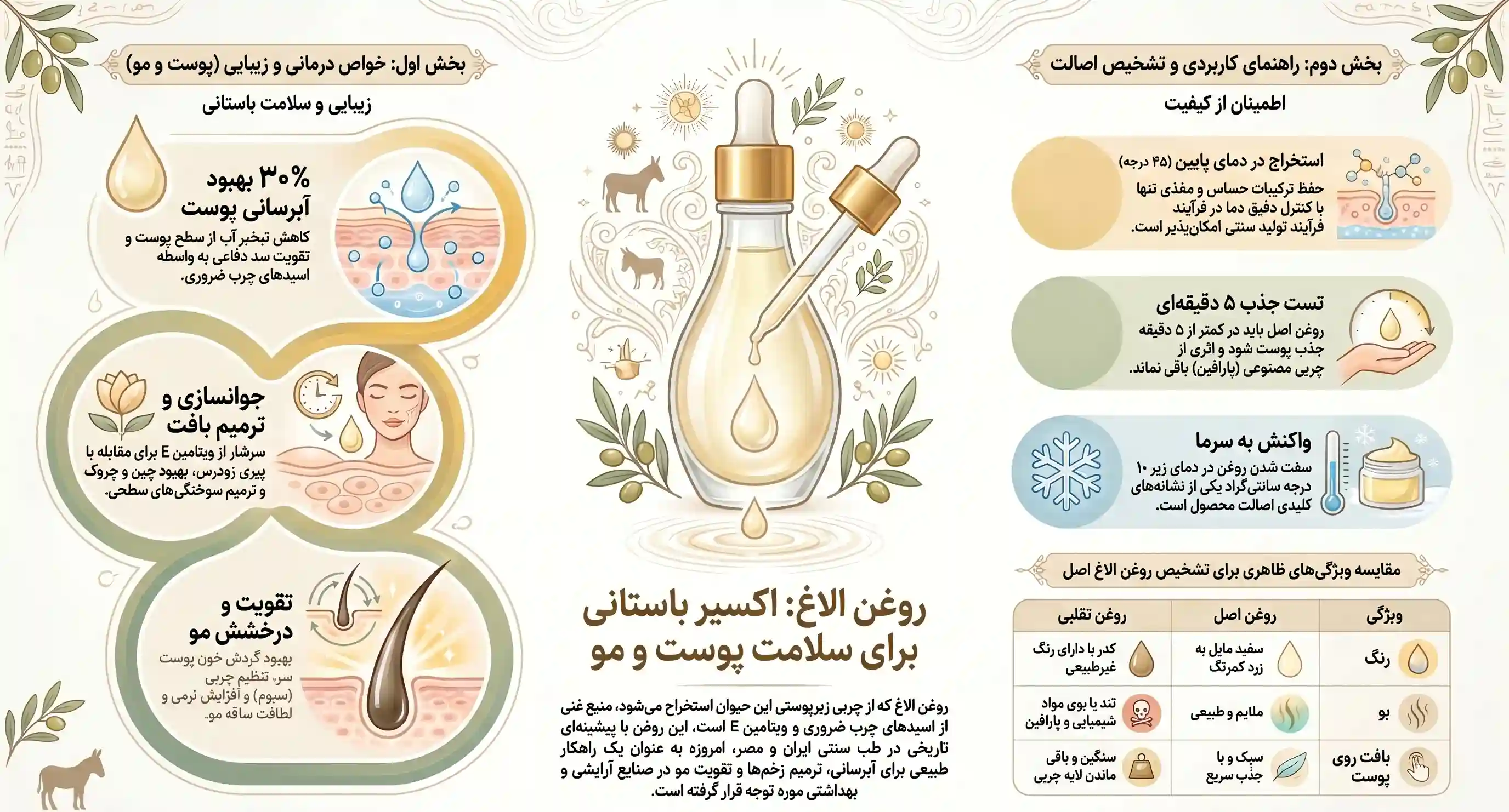 اینفوگرافیک خواص روغن الاغ