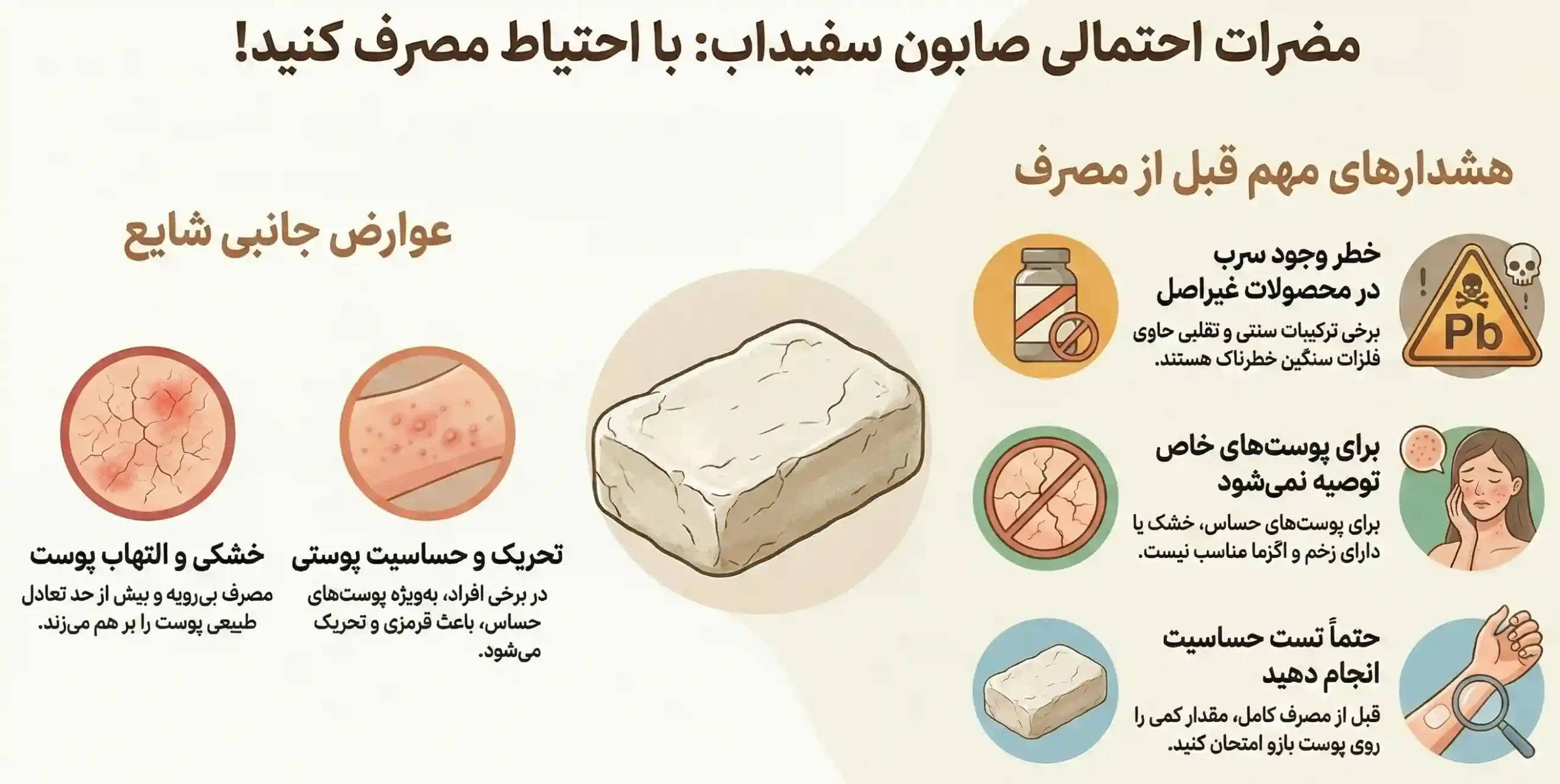 مضرات صابون سفیداب
