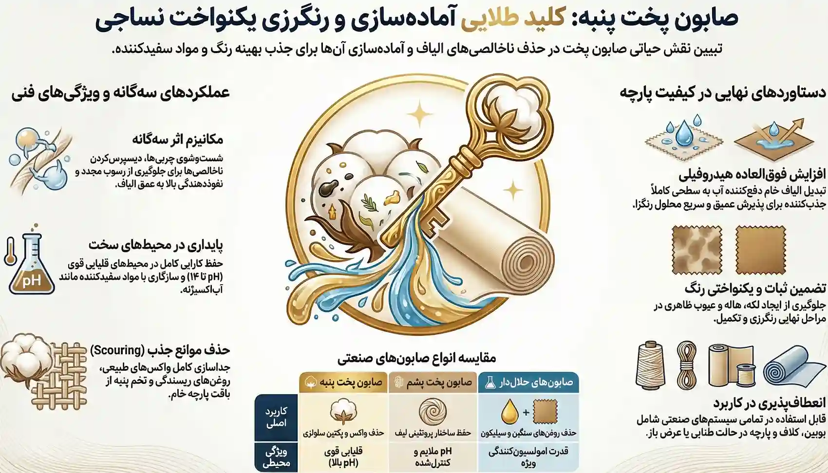 اینفوگرافیک صابون پنبه