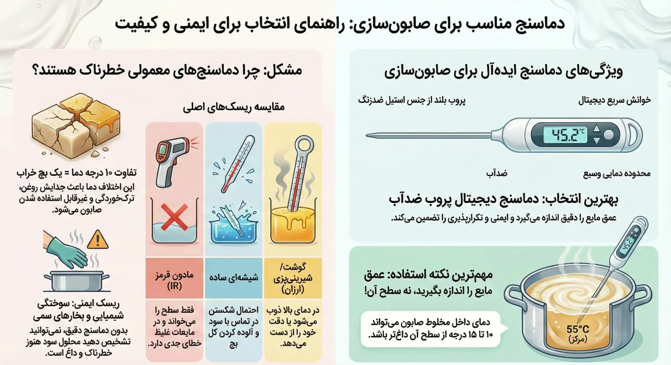بهترین دماسنج برای صابون سازی