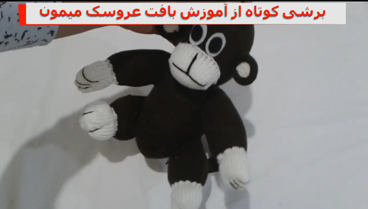 برش کوتاهی از آموزش بافت عروسک میمون