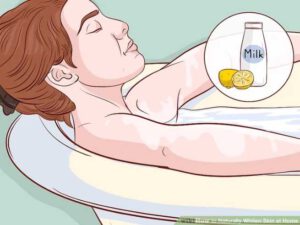 حمام شیر برای روشن کردن پوست بدن